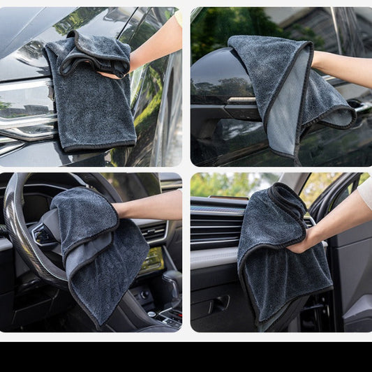 Toalla absorbente de agua trenzada pequeña transfronteriza para lavado de coches, fuerte absorción de agua, paño absorbente de agua engrosado para limpieza de coches, superabsorbente