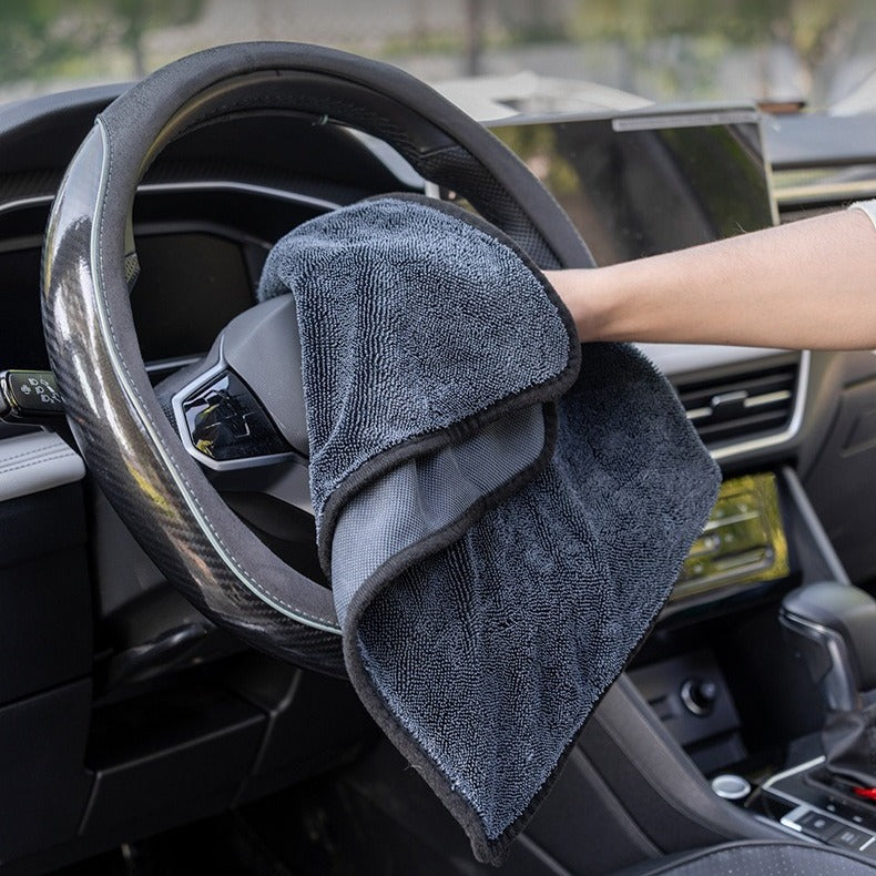 Toalla absorbente de agua trenzada pequeña transfronteriza para lavado de coches, fuerte absorción de agua, paño absorbente de agua engrosado para limpieza de coches, superabsorbente