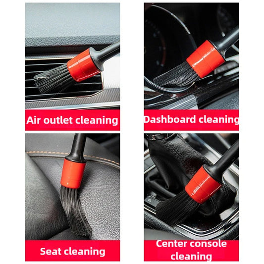 Kit de cepillos para limpieza de coches, cepillos de detalles automotrices para interiores de coche, juego de cepillos de detallado, cepillo de limpieza para llantas de ruedas, plástico