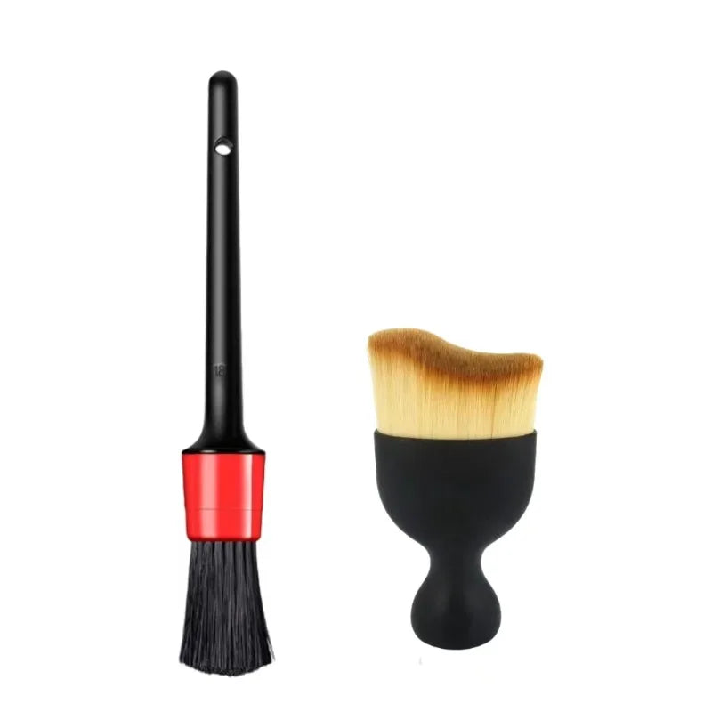 Kit de cepillos para limpieza de coches, cepillos de detalles automotrices para interiores de coche, juego de cepillos de detallado, cepillo de limpieza para llantas de ruedas, plástico